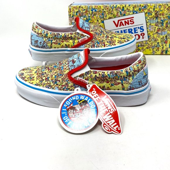 VANS Sneakers Men’s Size VN0A33TB3WO Classic Slip On Where's Waldo? Multi Canvas - Picture 10 of 12